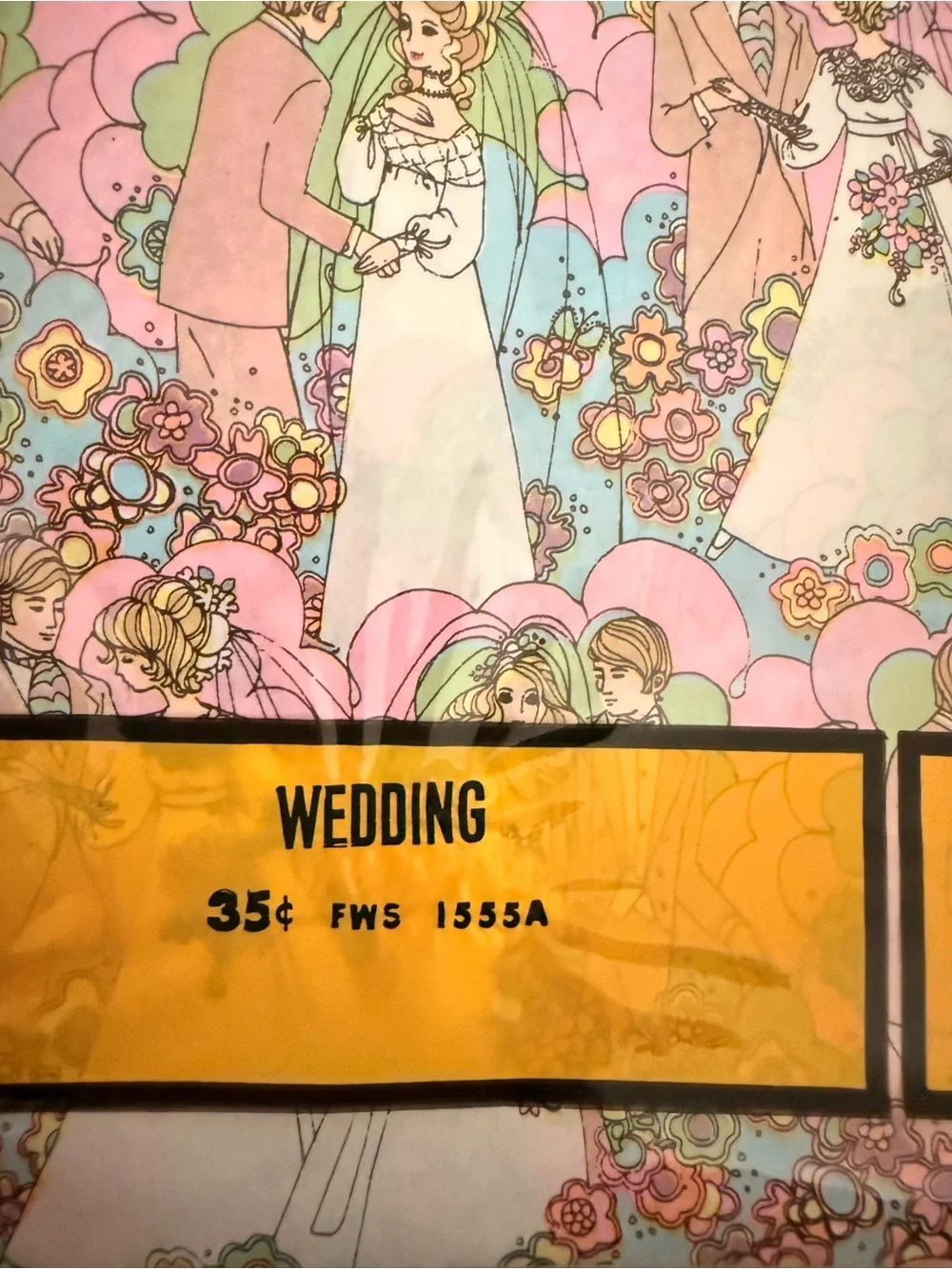 Vintage Wedding Bride and Groom Wrapping Paper by Forgetmenot Never Opened